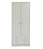 Malibu 2 Door 2 Drawer Wardrobe - Soft Grey