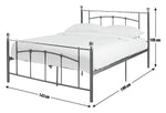 Yani Double Metal Bed Frame - Black