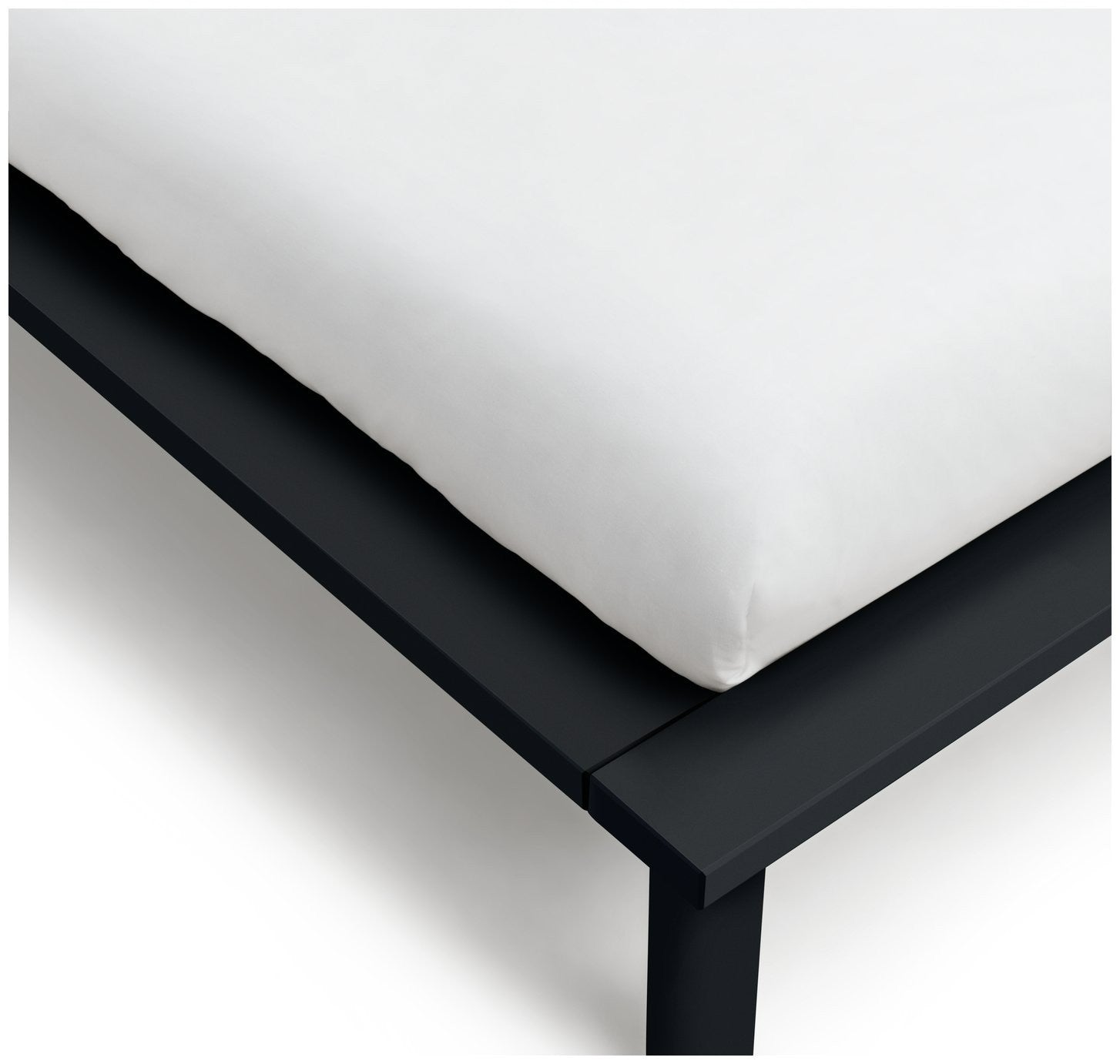 Akio Double Wooden Platform Bed Frame - Black | minimalist bed frame