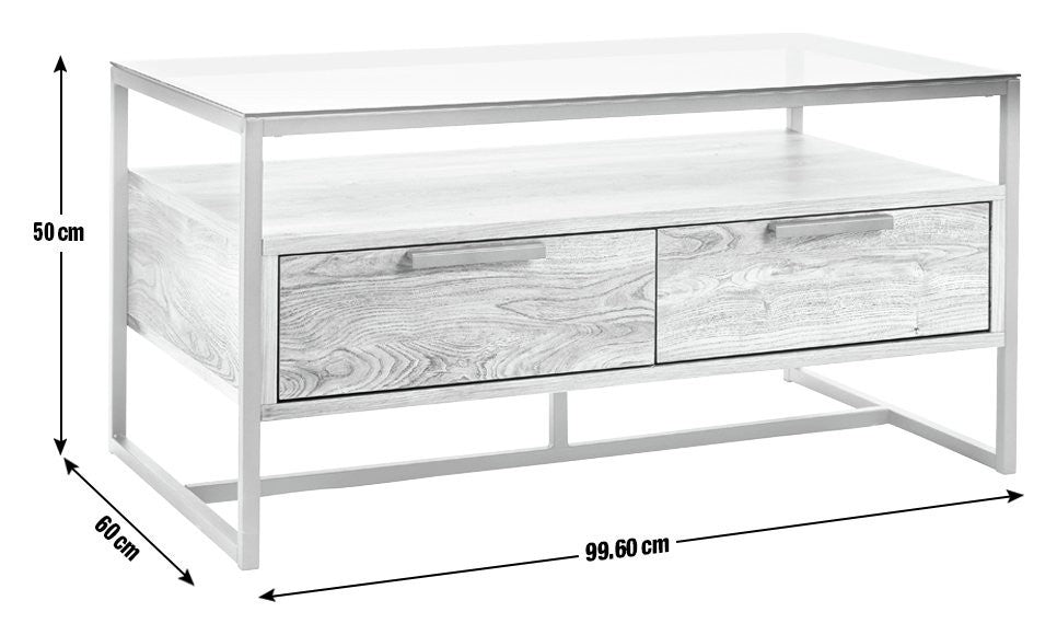 Nomad Oak Veneer Coffee Table - Natural | Stylish Lounge Centerpiece
