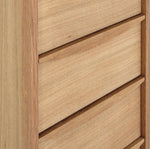 Derwent 6 Drawer Tallboy - Oak | Vertical dresser