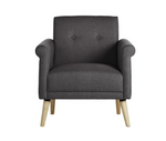 Habitat Home Evie Armchair in a Box Charcoal | Compact Comfortable Living Chair