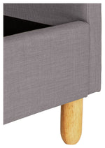 Elin Single Fabric Bed Frame - Light Grey | Calm Neutral Aesthetic
