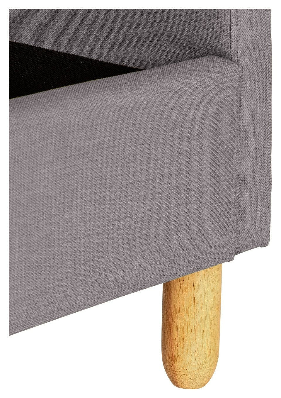 Elin Single Fabric Bed Frame - Light Grey | Calm Neutral Aesthetic