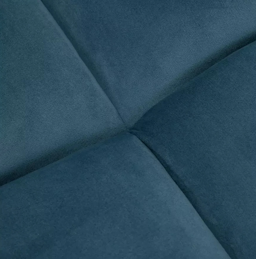 Home Home Maisie Velvet Large Storage Ottoman Blue | Upholstered Bedroom Storage