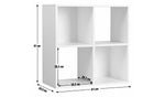 Home Squares 4 Cube Storage Unit Dark Grey | Cube Shelving Storage Furniture