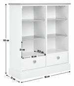 Home Winchester 2 Drawer Shelving Unit - Green | Organized Display Solution