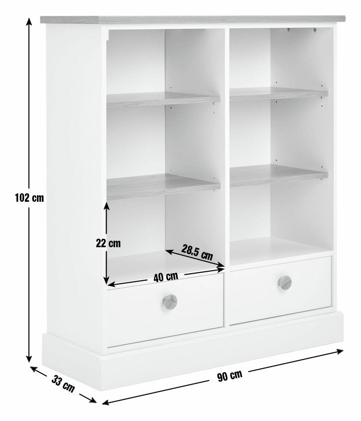 Home Winchester 2 Drawer Shelving Unit - Green | Organized Display Solution
