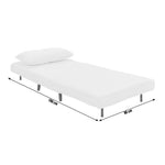 Roma Single boucle Chairbed - Cream | Small Sofa Bed Guest Chair