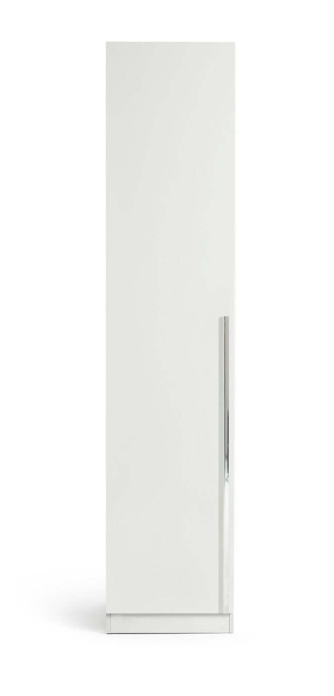 Munich 1 Door Wardrobe - White | Compact Clothing Organization
