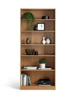 Maine 6 Shelf Bookcase - Shelving Storage Unit Display Cabinet - Oak Effect