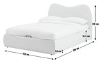 Orton Double Fabric End Lift Ottoman Bed - Natural | Cozy Room Interior