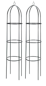 Decorative Obelisk Twin Pack | Garden Plant Support Climbing Frame Outdoor Decor