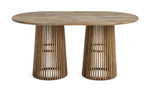 Jericho Solid Wood 6 Seater Dining Table - Natural |Modern Living Room Furniture