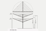 Brabantia 50m Lift-O-Matic Washing Line with Ground Spike