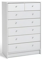 Malibu 7 Drawer Chest - White (B Grade)