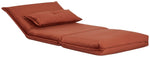 Lottie Fabric Chair Bed - Rust