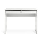 Home Pepper 2 Drawers Office Desk - White | Practical Workstation Storage