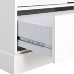 Home Kensington 3 Drawer Bedside Table Ivory | Bedroom Storage Nightstand Unit