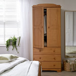 Home Nordic 2 Door 3 Drawer Wardrobe - Pine | wardrobe with drawers