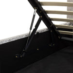 Home Heathdon Kingsize End Lift Ottoman Bed - Silver | Convenient Bed Storage