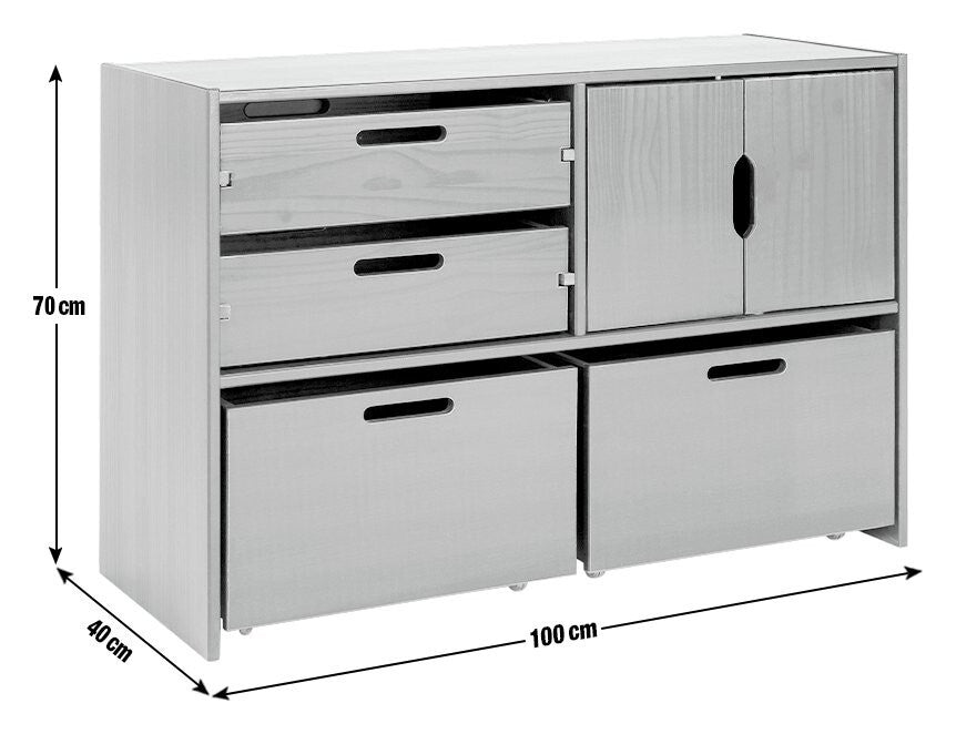 Habitat Kids Rico Double Storage Unit - Ink Blue ( B Grade 38946 - 38948 )