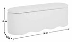 Onda Large Fabric Ottoman Natural | Storage Footstool Bench Furniture