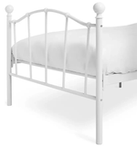 Fleur Single Metal Bed Frame - White | Modern Vintage Style Bedroom Furniture