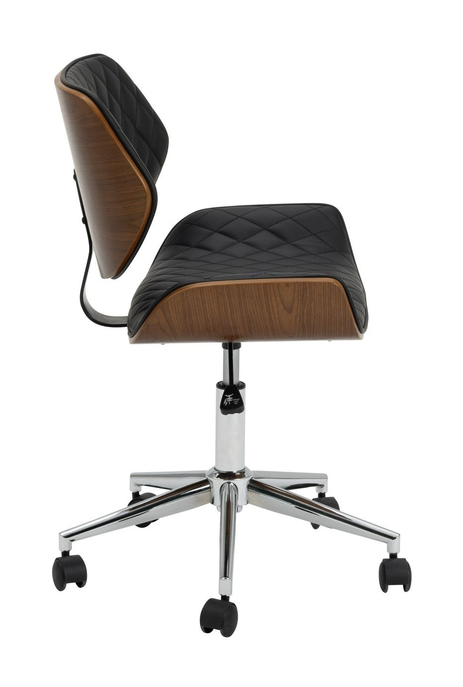 Habitat Sorel Faux Leather Office Chair - Black & Brown | PU leather chair