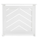 Habitat Chevron Mini Radiator Cover - White | Decorative Cover Wall Mounted