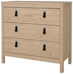 Tvilum Madrid 3 Drawer Chest - Oak  | compact drawer unit