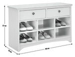 Baltimore 3 Shelf Shoe Bench - Anthracite