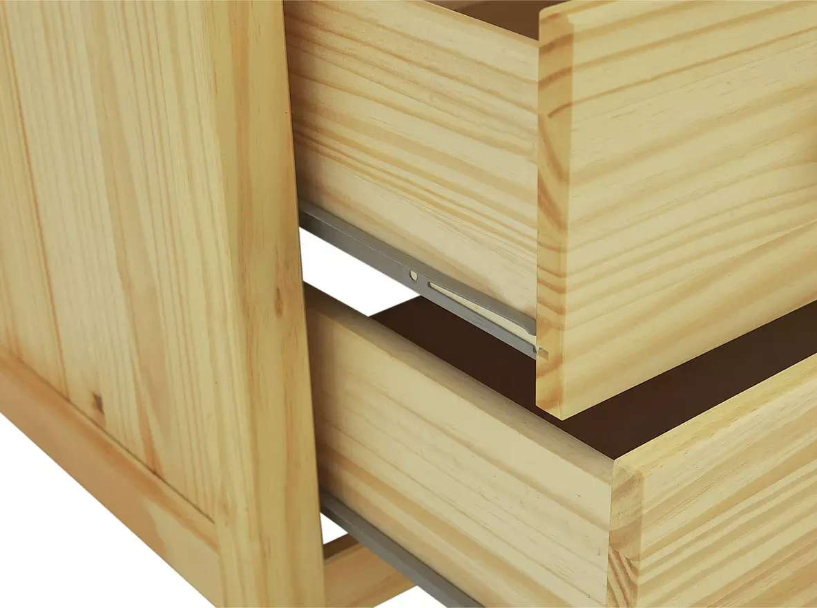 Home Scandinavia 2 Door 2 Drawer Wardrobe Pine | Bedroom Storage Furniture Unit