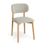 Arona Pair of Fabric Dining Chairs - Natural | Modern Upholstery Kitchen Seating