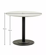 Julian Bowen Luca 2 Seater Round Dining Table Black | Small Kitchen Dining Table