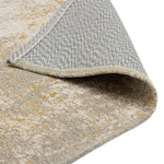 Habitat Distressed Abstract Gold Flatweave Rug - 230x160cm