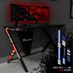 X Rocker Arteon Gaming Desk Red | Ergonomic PC Computer Desk for Gamers Home