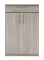 Brisbane 2 Door Shoe Storage Cabinet - Grey & Oak