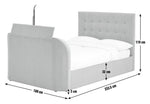 Home Bentley Superking 2.1 Sound TV Ottoman Bed - Grey |Bed with Sound System