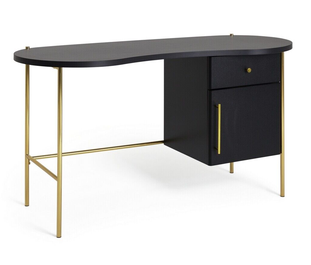 Habitat 1 Drawer Jelly Bean Desk - Black ( B Grade 51712 - 51713 )