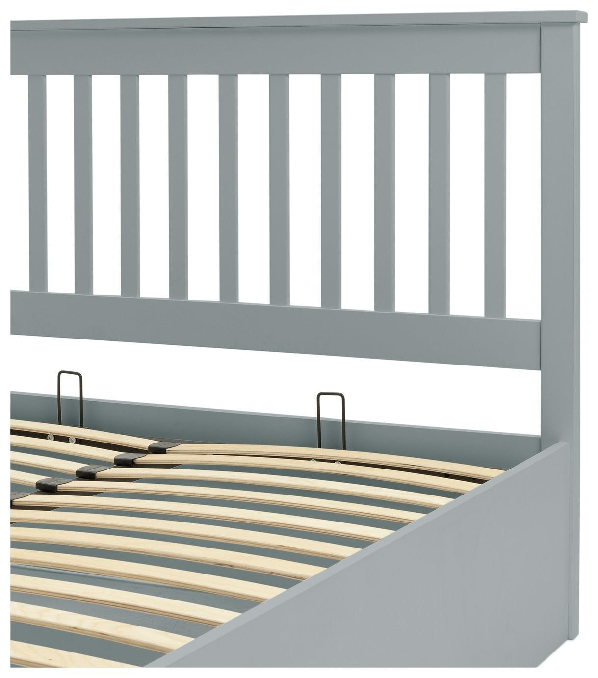 Aspley Kingsize Wooden End Lift Ottoman Bed- Grey |Space Saving Sleep Solution