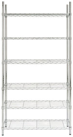 Home Metal 6 Tier Shelving Unit - Chrome