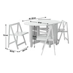 Home Butterfly Ext Grey Dining Table & 4 Grey Chairs | Modern Home Dining