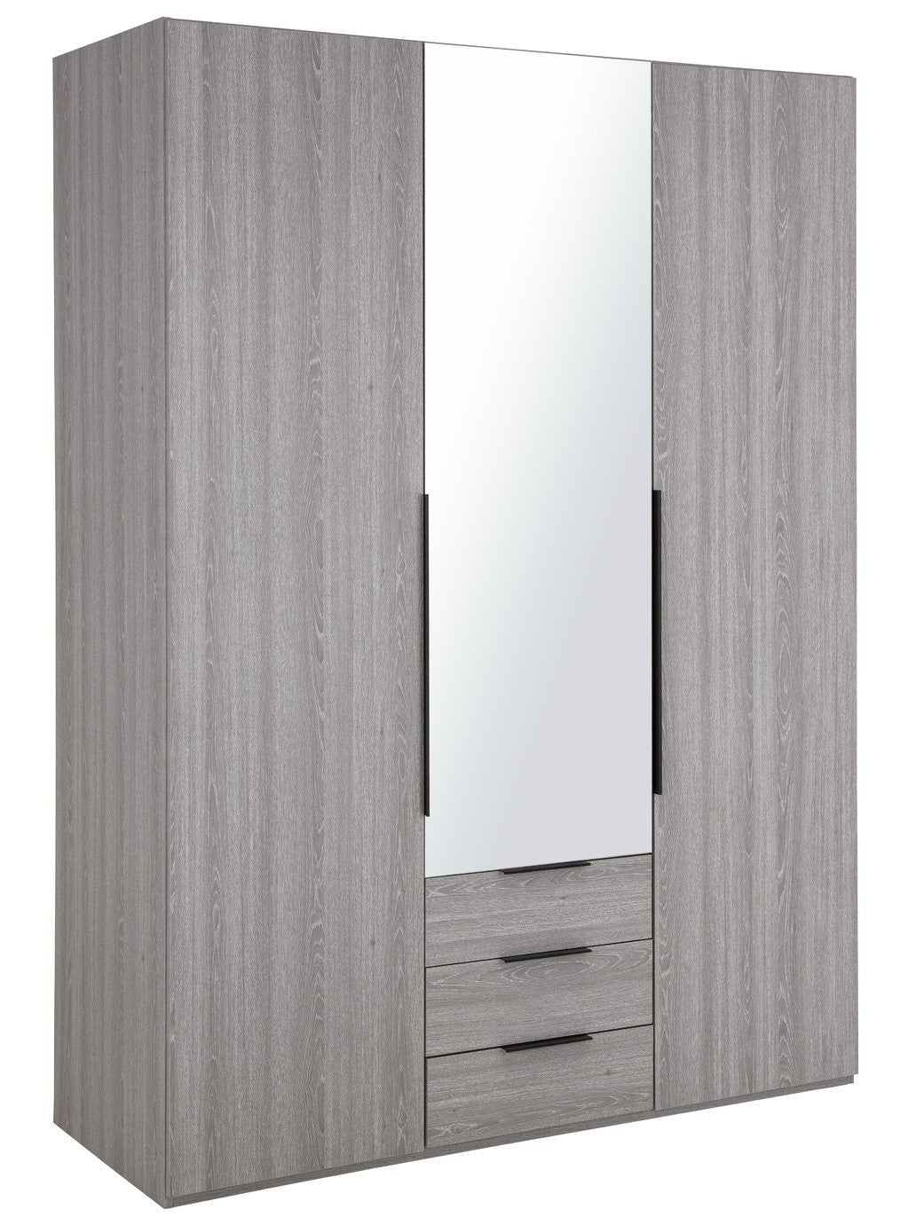 Hallingford 3 Door 3 Drawer Wardrobe - Grey (B Grade)
