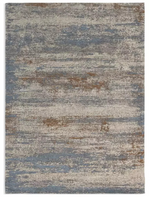 Distressed Abstract Blue Rug 120x170cm | Modern Living Room Floor Rug Carpet