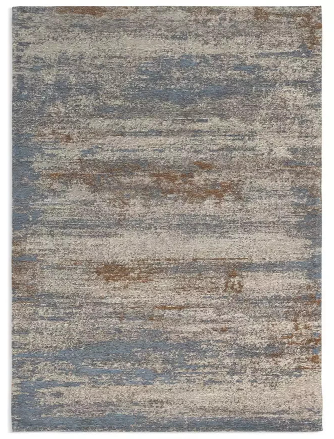 Distressed Abstract Blue Rug 120x170cm | Modern Living Room Floor Rug Carpet