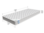 Mason Single Bunk Bed For Kids / Adults / Teenager - White x2 Memory Mattress