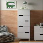 Henri 5 Drawer Tallboy White | Tall Bedroom Storage Chest of Drawers