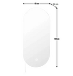 Habitat Large Vertical Backlight LED Mirror - White