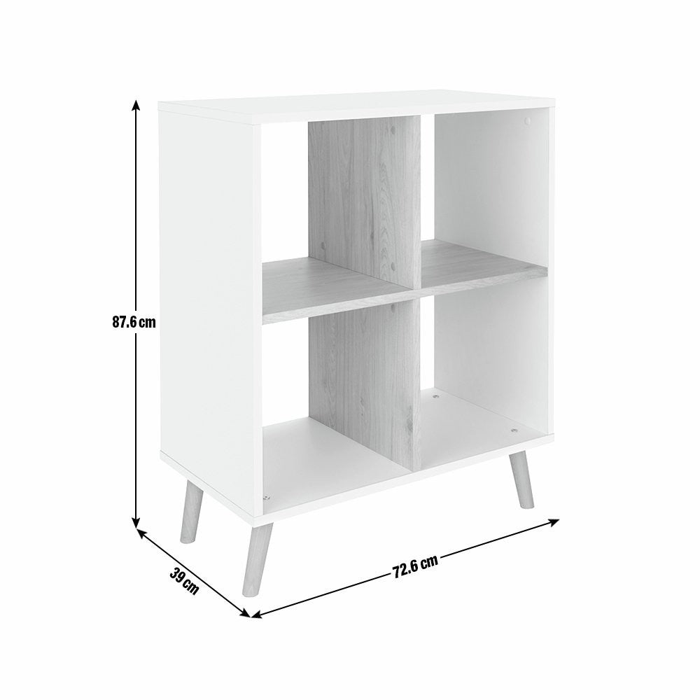Skandi Deep Shelving Unit - White & Oak | Functional Fabulous Storage Space
